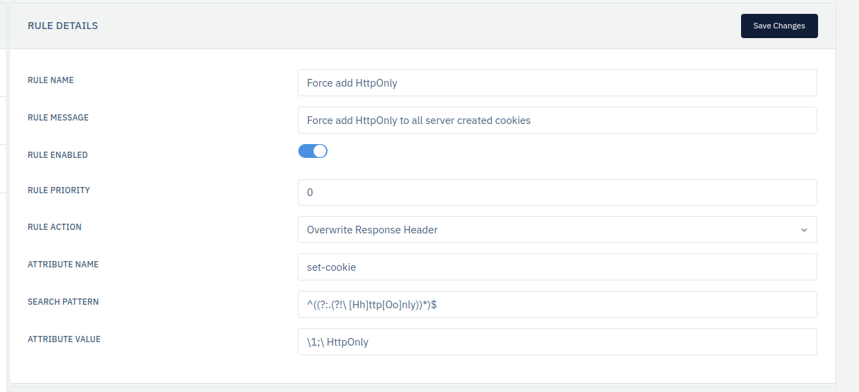 Header Rule