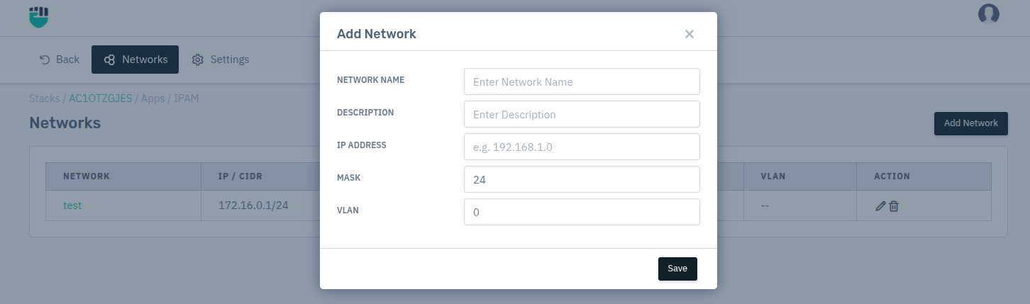 Add Network