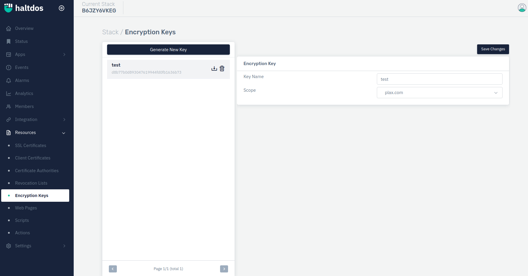 encryption key