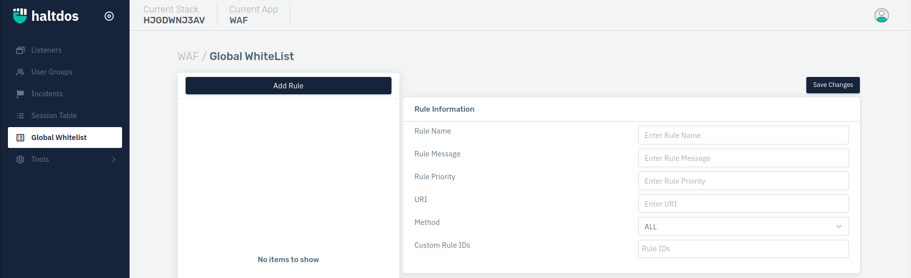 Global Whitelist Rules