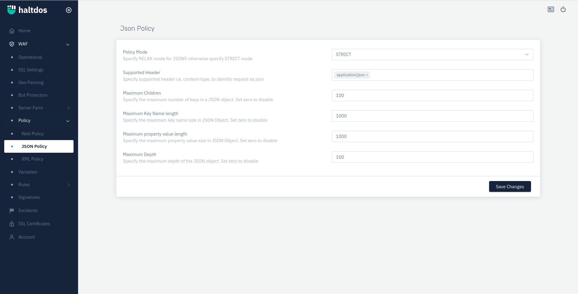 JSON Policy