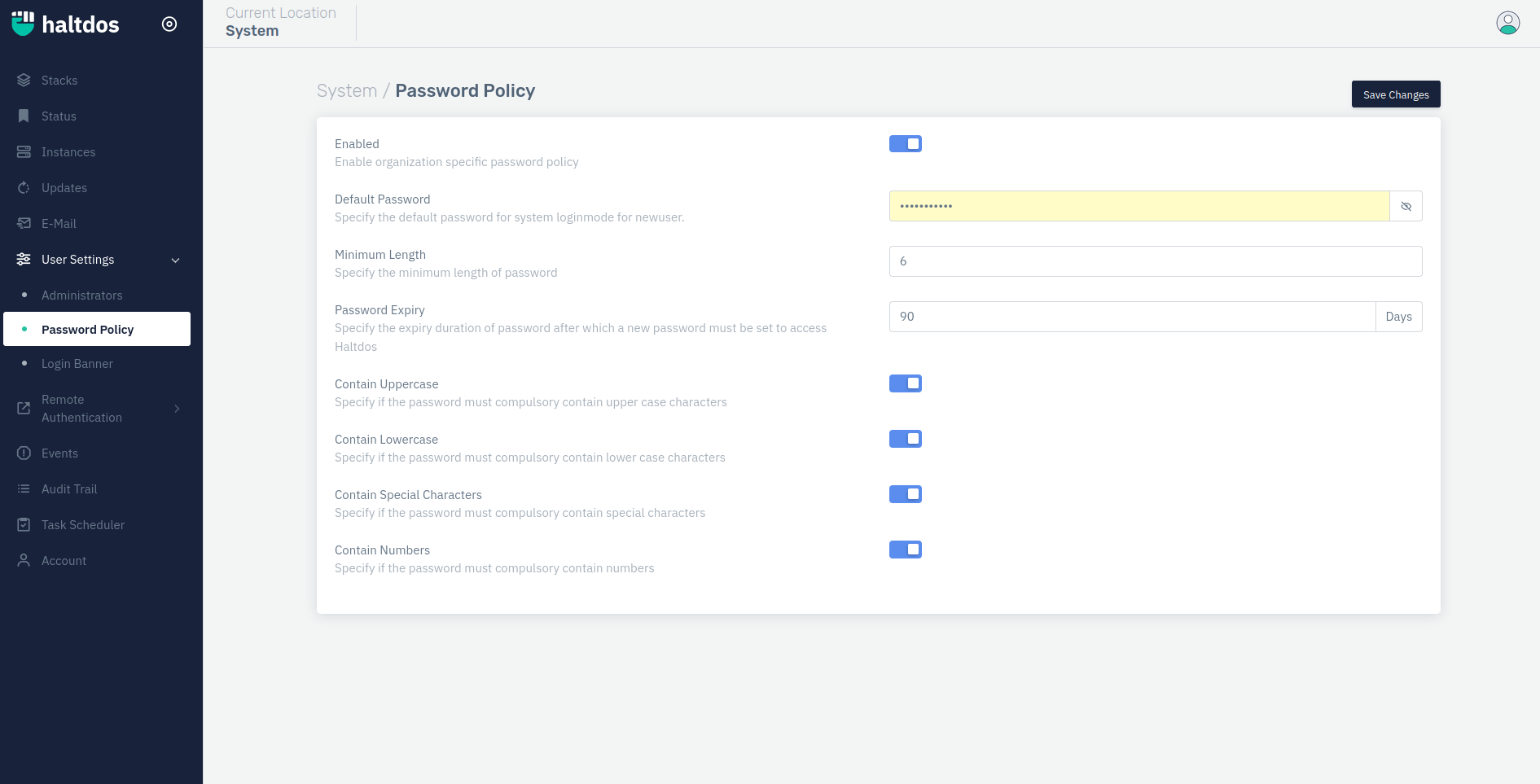 password