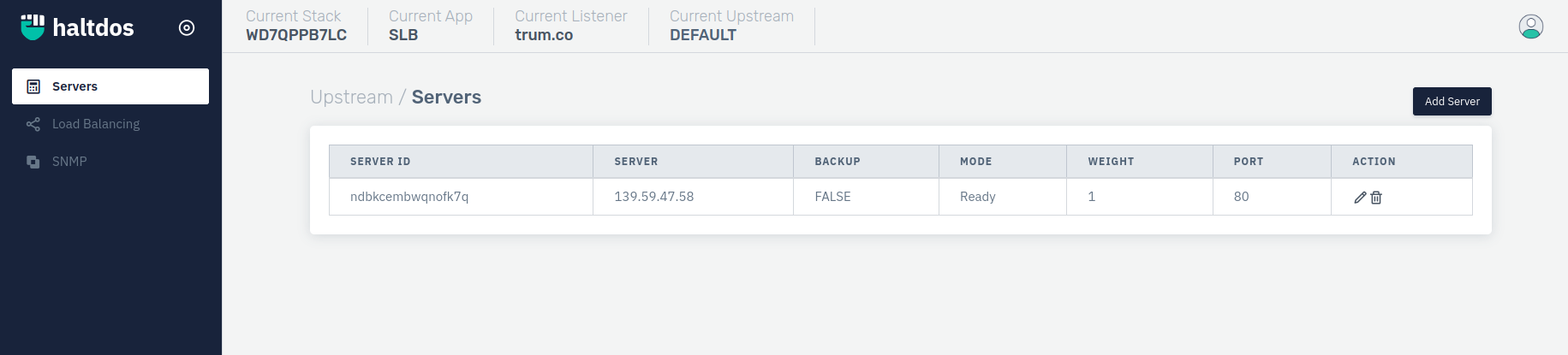 servers