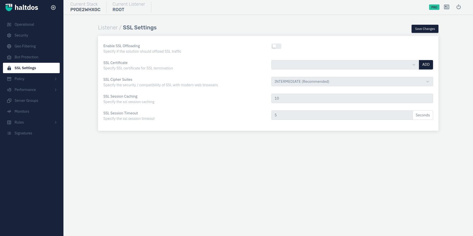 ssl settings