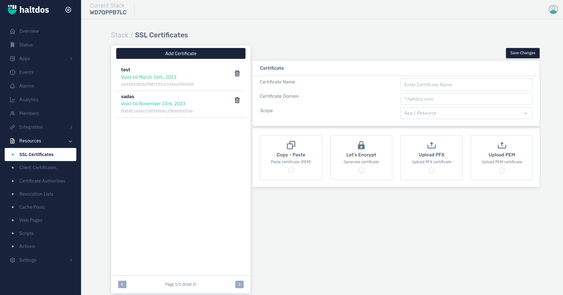ssl_certificates