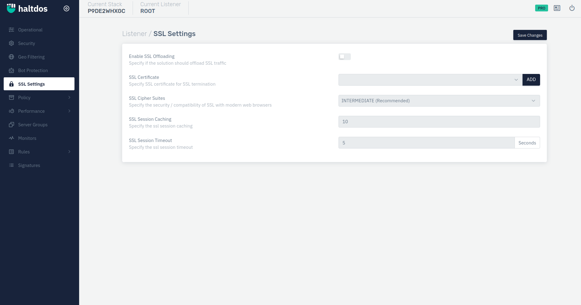 SSL Settings