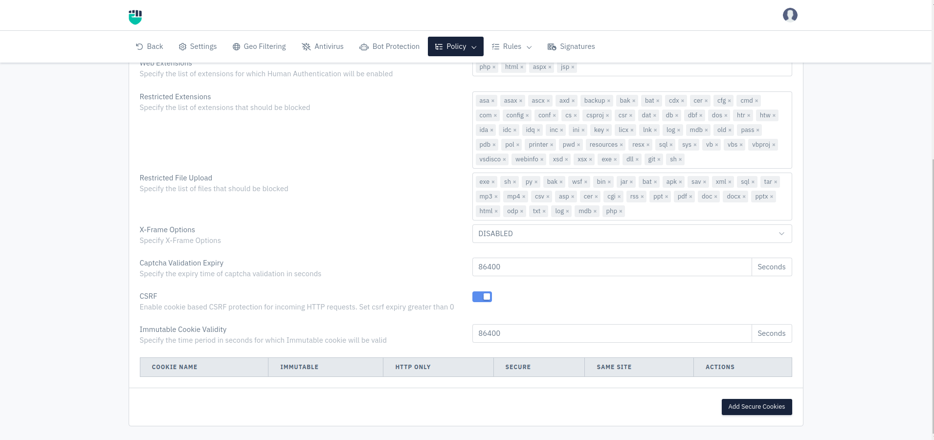 webpolicy