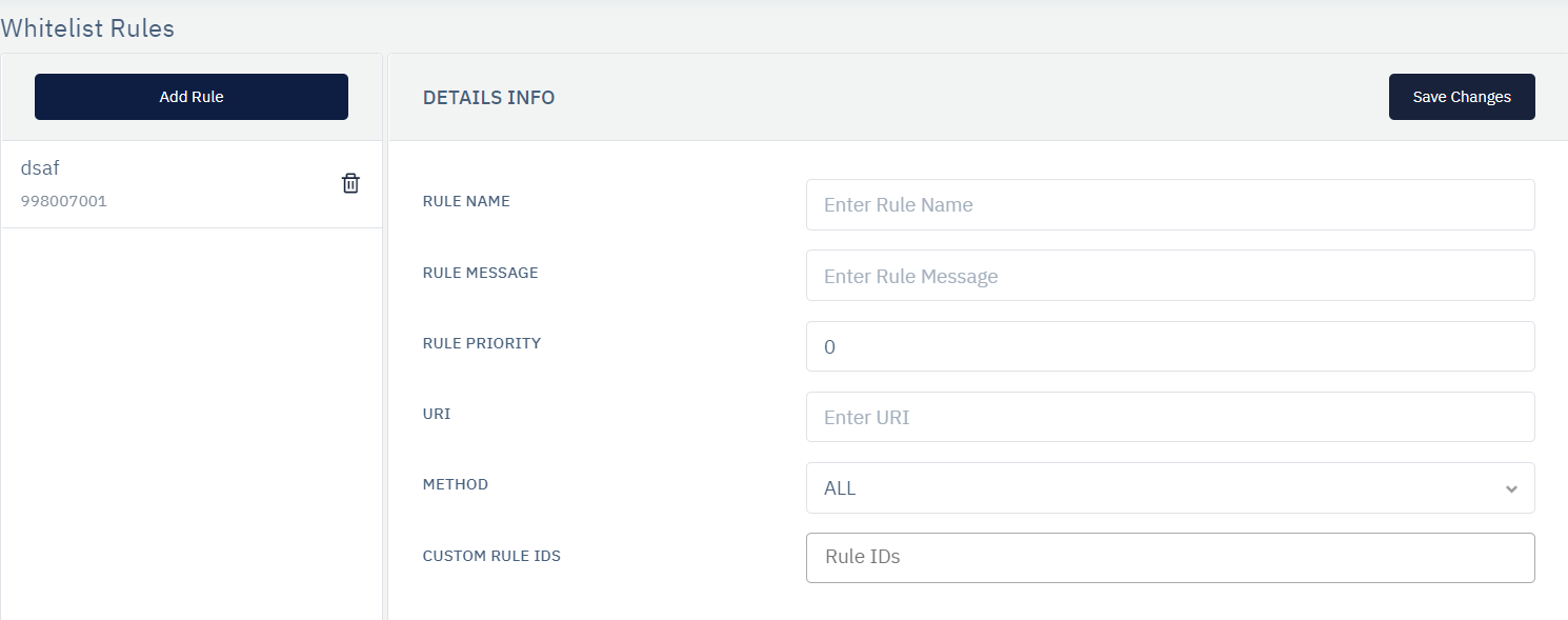 Whitelist Rule